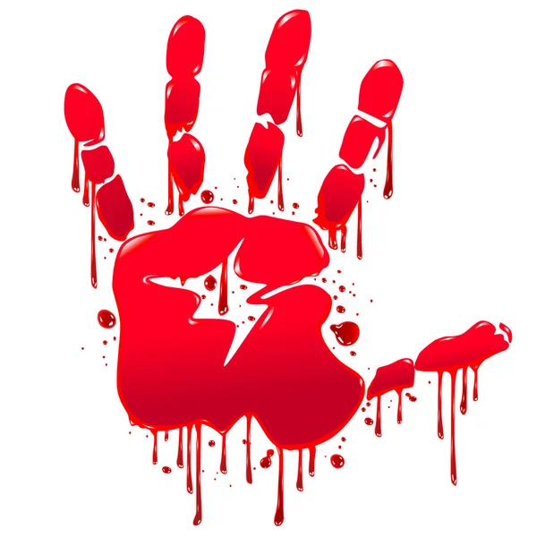 Blood on hand — Stock Vector