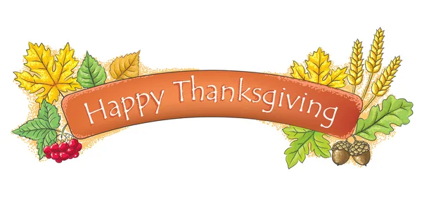 Happy Thanksgiving banner — Stock Vector