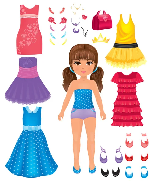 Φόρεμα κορίτσι — Διανυσματικό Αρχείο