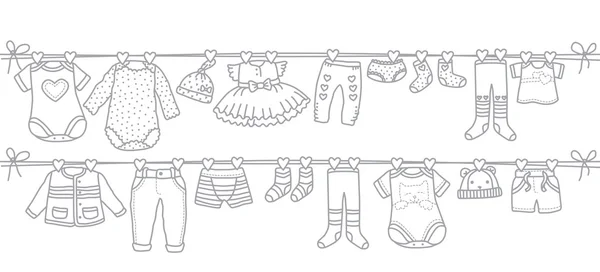 Модная одежда для детей — стоковый вектор