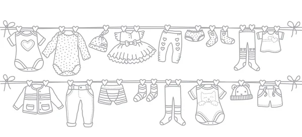 Ropa de moda para niños Vector De Stock