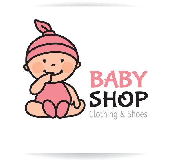 Bebé tienda logo — Vector de stock