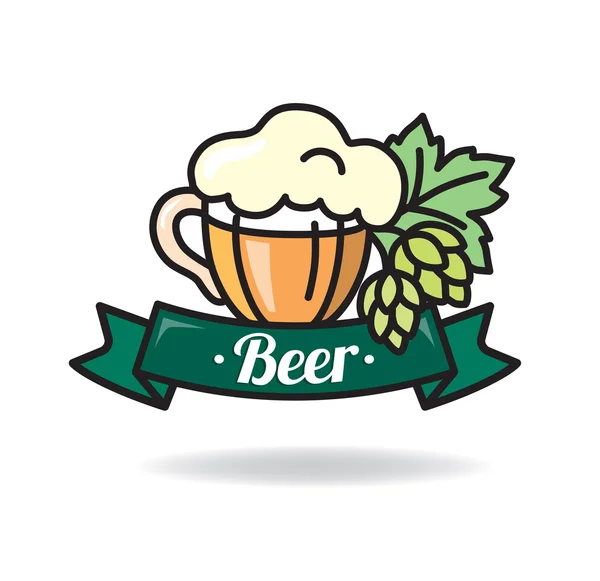 Bierlogo — Stockvector