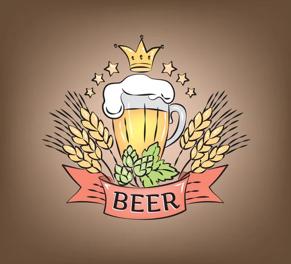 Logo bier — Stockvector