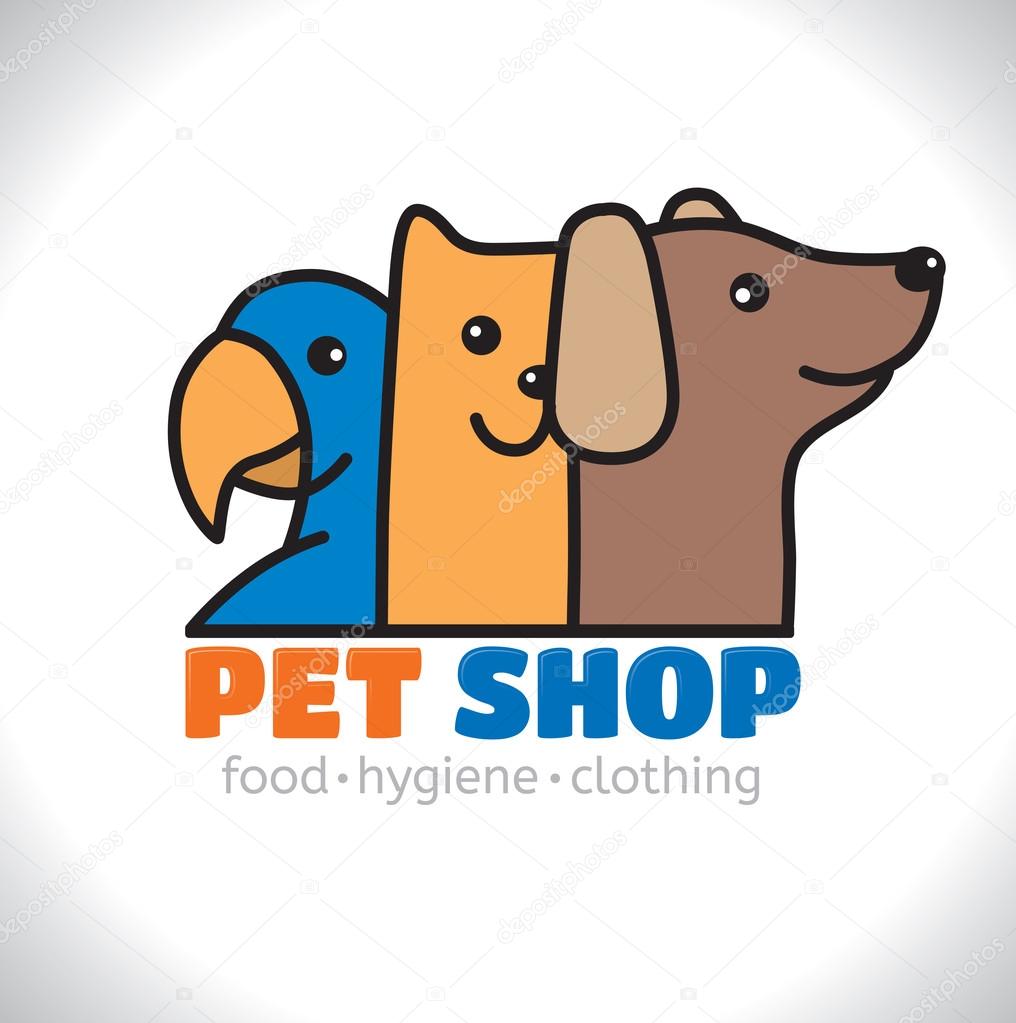 Logo shop pet. Eps10 format