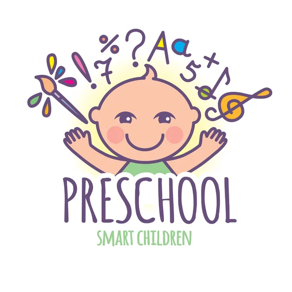 Preschool logo — Stock Vector