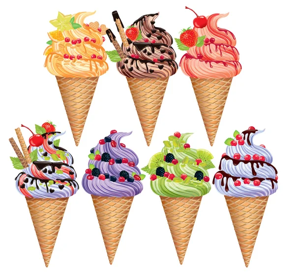 Set de helados — Vector de stock