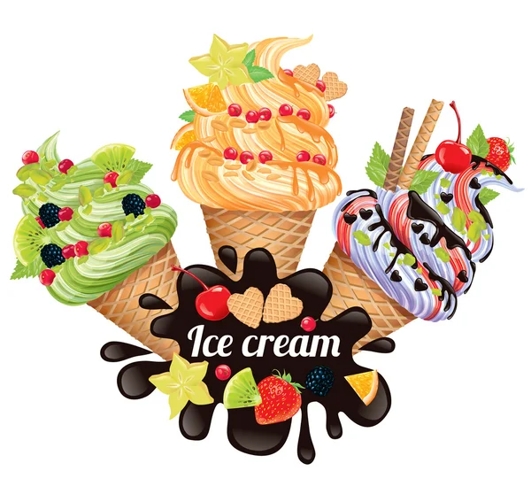 Helados — Vector de stock