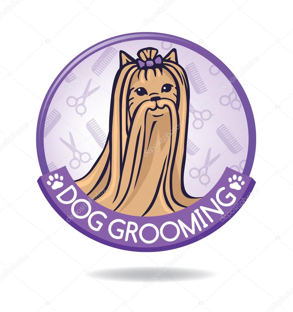 Creative, rigorous logo Grooming pets.