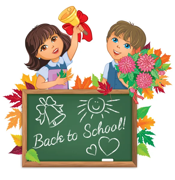 Kids back to school board — Stock Vector