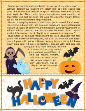 Cadılar Bayramı arka plan metin ile