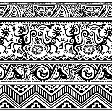 Afrika ilkel sanat seamless modeli