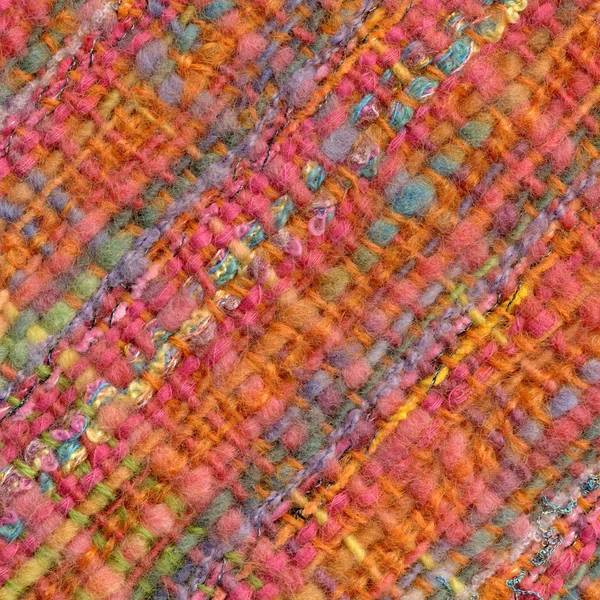 Xale tecido multicolorido, detalhe — Fotografia de Stock