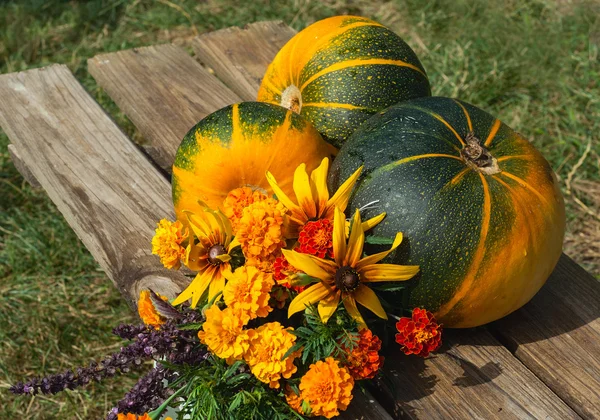 Herfst fruit, groenten en bloemen — Stockfoto