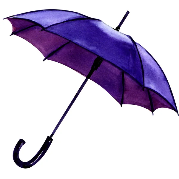 Modrý deštník izolovaný na bílém pozadí — Stock fotografie