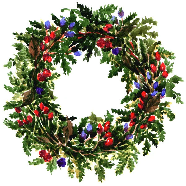 Christmas wreath decorated — Stock Photo, Image