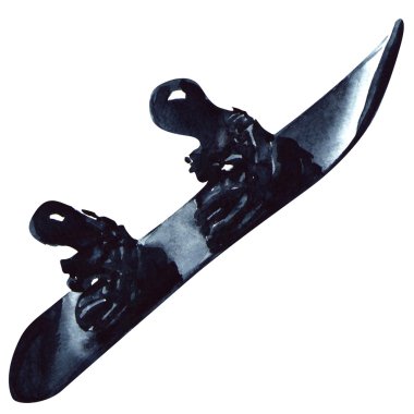 beyaz izole snowboard
