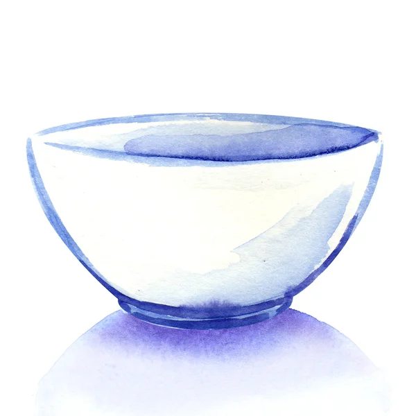 Empty white bowl isolated — Stock Photo, Image