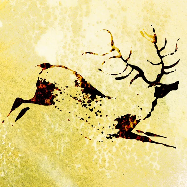 Boscimani san pittura rupestre di antilope — Foto Stock