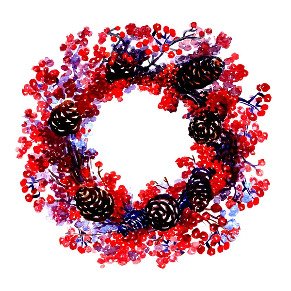 Christmas wreath decorated — Stock Photo, Image