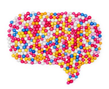 Birden çok renkli top şeker tatlı