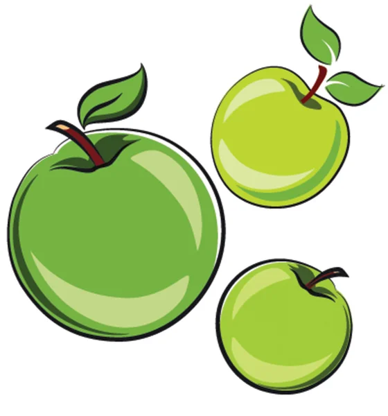 Σύνολο των μήλων. διάνυσμα — Διανυσματικό Αρχείο