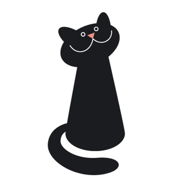 Vetor gato preto — Vetor de Stock