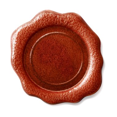 kırmızı mum mühür izole üzerinde beyaz