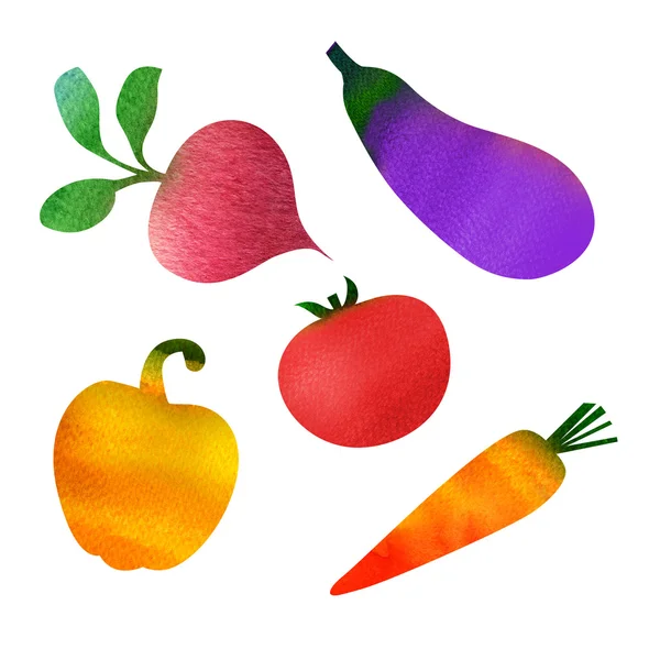 Set of vegetables isolated on white — Stock Photo, Image