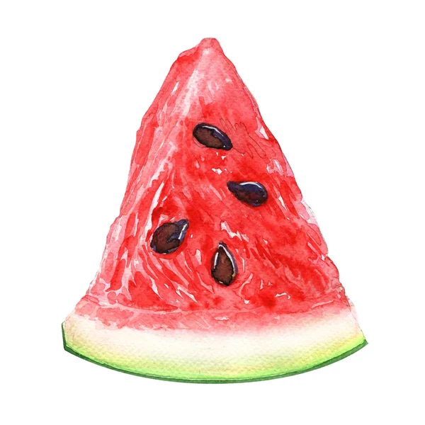 Watermelon slice isolated on white — Stock Photo, Image