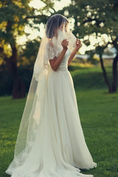 Mladá krásná nevěsta — Stock fotografie