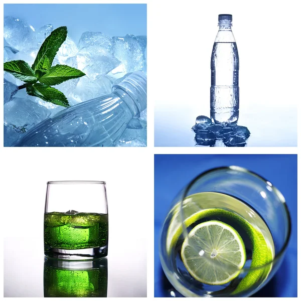 Koud water collage — Stockfoto