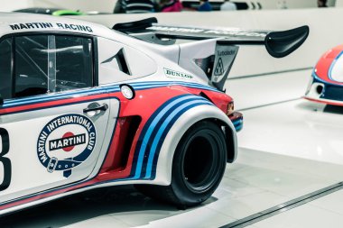 STUTTGART, Almanya 6 Mart 2020: Porsche 911 Carrera RSR Turbo 2.148, Porsche Müzesi.   