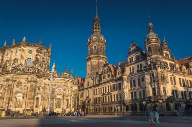 17 Mayıs 2019 Dresden, Almanya - Dresden Kalesi detayları