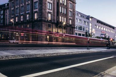 17 Mayıs 2019 Dresden, Almanya - Dresden Şehir Taşımacılığı.