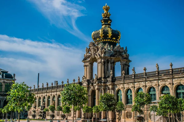 Května 2019 Drážďany Německo Barokní Zwingerův Palác Století Korunní Brána — Stock fotografie