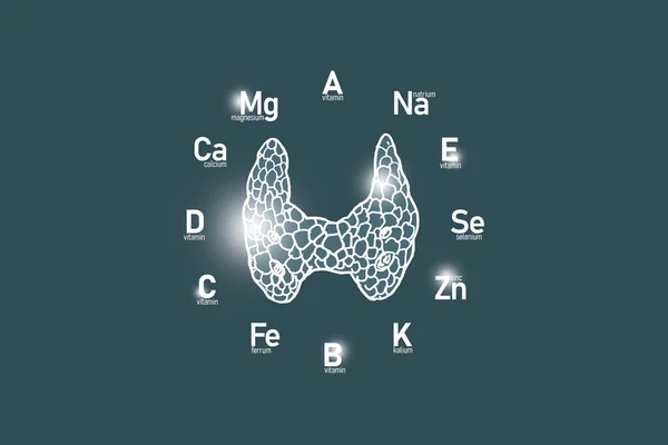 Stilisiertes Zifferblatt Mit Lebenswichtigen Vitaminen Und Mikroelementen Für Die Menschliche — Stockfoto