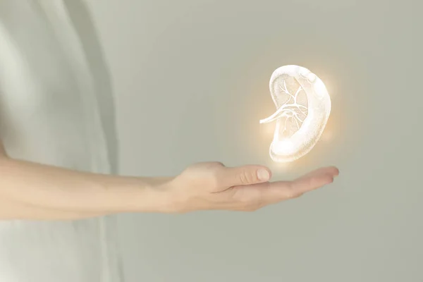 Nicht Wiederzuerkennende Patientin Weißer Kleidung Hervorgehoben Von Der Hand Gespreizte — Stockfoto