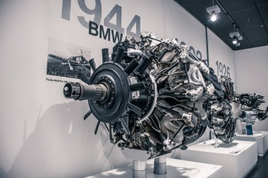 Münih / Almanya - 24 Mayıs 2019: 1944 Focke-Wulf Fw 190 BMW Müzesi / BMW Welt