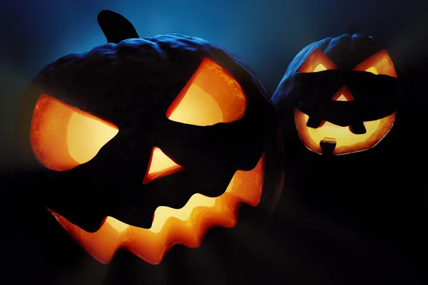 Primo piano zucche Halloween - jack O'lantern — Foto Stock