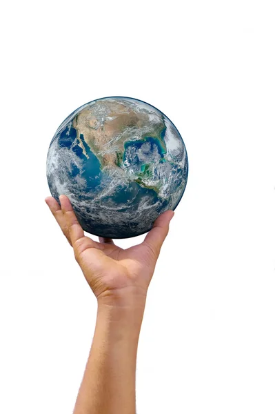 Earth towering right hand — Stock Photo, Image