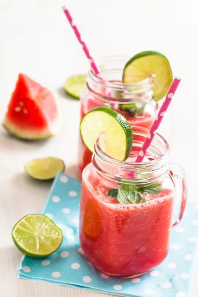 Vattenmelon och lime drink — Stockfoto