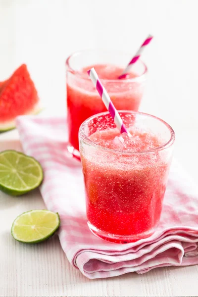 Wassermelone und Limettengetränk — Stockfoto