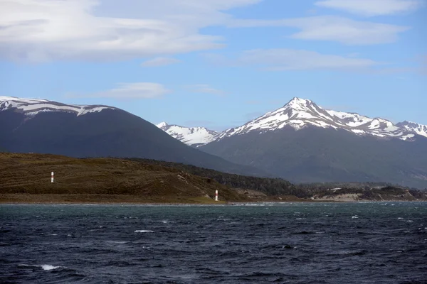 Panneau marin dans le chenal Beagle . — Photo