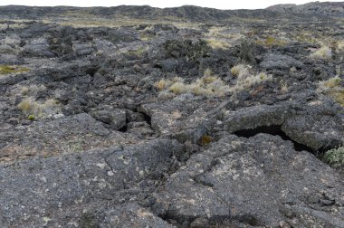Ulusal Park Pali Aike bazaltik lav.