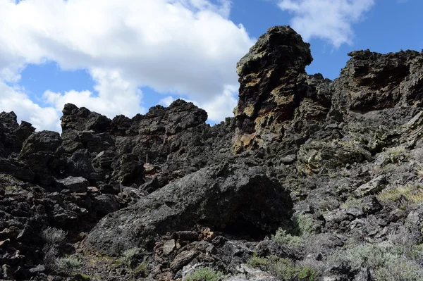 Wygasły wulkan "przebywa diabła" w krajowych Aike Pali Park. — Zdjęcie stockowe