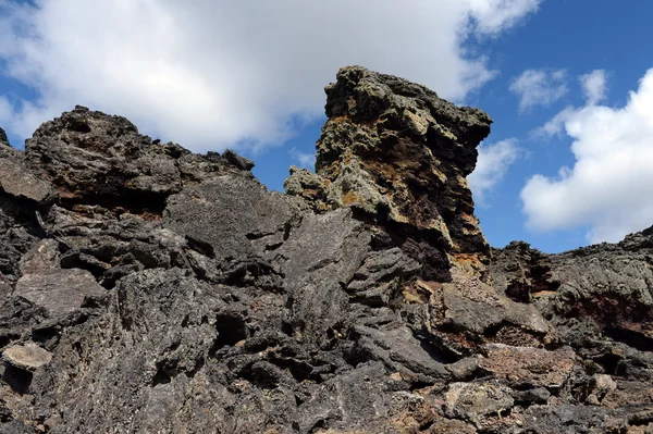 Kialudt vulkán "a lakhelye az ördög", a Nemzeti Park Pali Aike. — Stock Fotó