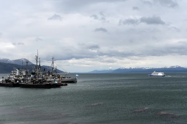 Wojskowe bazy marynarki wojennej Argentyna w Ushuaia. — Zdjęcie stockowe