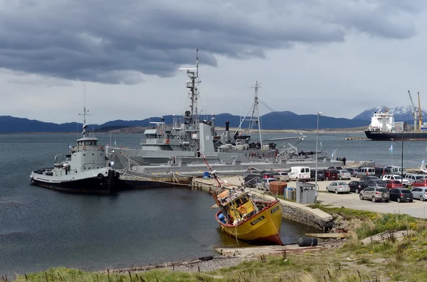 Militärstützpunkt marine argentina in ushuaia. — Stockfoto