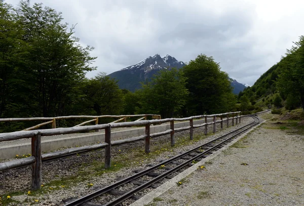 The southernmost railway in the world on the edge of the Earth. — Stock Photo, Image